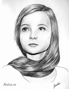 Портрет карандашом девочки с длинной косой (фото) - Fenlin.ru