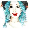 Цветной портрет карандашом девушки в шляпке - Fenlin.ru