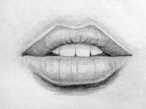 Как нарисовать губы карандашом? Шаг 10. Портреты карандашом - Fenlin.ru