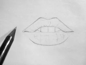 Как нарисовать губы карандашом? Шаг 6. Портреты карандашом - Fenlin.ru