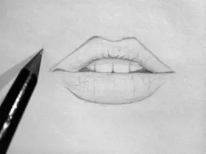 Как нарисовать губы карандашом? Шаг 7. Портреты карандашом - Fenlin.ru