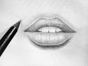 Как нарисовать губы карандашом? Шаг 9. Портреты карандашом - Fenlin.ru