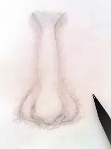 Как нарисовать нос человека карандашом? Шаг 10. Портреты карандашом - Fenlin.ru