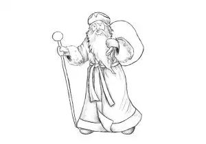 Как нарисовать Деда Мороза? Шаг 13. Портреты карандашом - Fenlin.ru