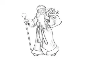 Как нарисовать Деда Мороза? Шаг 14. Портреты карандашом - Fenlin.ru