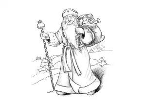 Как нарисовать Деда Мороза? Шаг 18. Портреты карандашом - Fenlin.ru