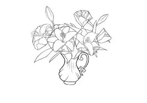 Как нарисовать вазу с цветами? Шаг 10. Портреты карандашом - Fenlin.ru