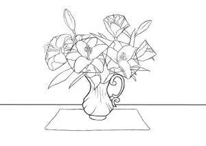 Как нарисовать вазу с цветами? Шаг 11. Портреты карандашом - Fenlin.ru