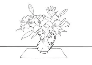 Как нарисовать вазу с цветами? Шаг 12. Портреты карандашом - Fenlin.ru