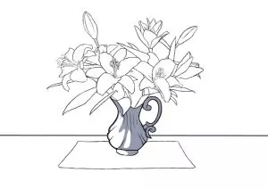 Как нарисовать вазу с цветами? Шаг 13. Портреты карандашом - Fenlin.ru