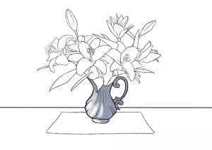 Как нарисовать вазу с цветами? Шаг 14. Портреты карандашом - Fenlin.ru