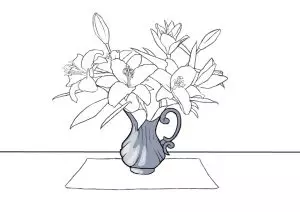 Как нарисовать вазу с цветами? Шаг 15. Портреты карандашом - Fenlin.ru