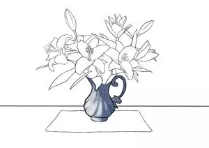 Как нарисовать вазу с цветами? Шаг 16. Портреты карандашом - Fenlin.ru