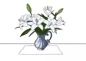 Как нарисовать вазу с цветами? Шаг 20. Портреты карандашом - Fenlin.ru