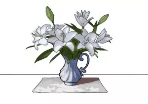 Как нарисовать вазу с цветами? Шаг 25. Портреты карандашом - Fenlin.ru
