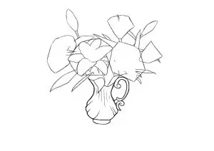Как нарисовать вазу с цветами? Шаг 8. Портреты карандашом - Fenlin.ru